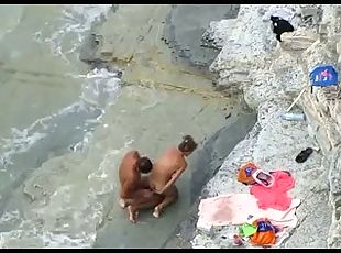 Voyeur on public beach sex