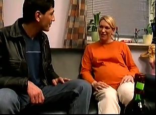 Pregnant Euro wife having sex