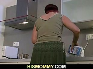 Lesbian fun with mom and at the kitchen
