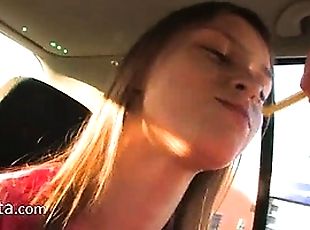Sex with my busty teen in the car